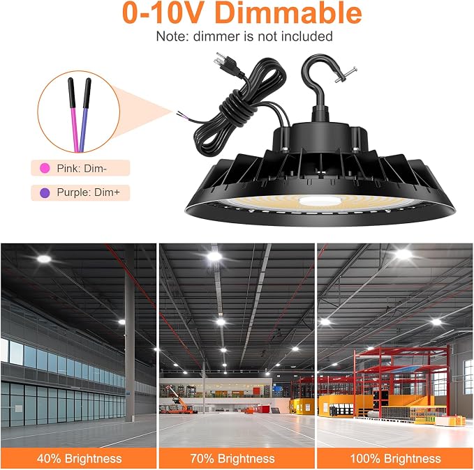 8Pack LED High Bay Lights, Super Bright 150W UFO High Bay LED Shop Lights - Image 9