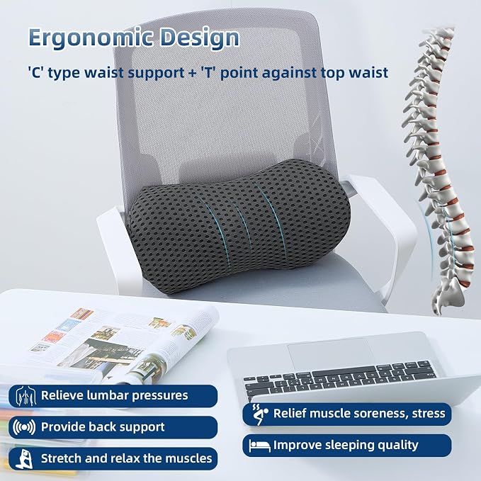 Lumbar Pillow, Memory Foam Lumbar Support Pillow - Image 4