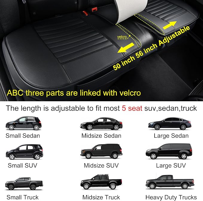 Back Seat Covers, Rear Seat Cushions, Auto Bench Protector - Image 6