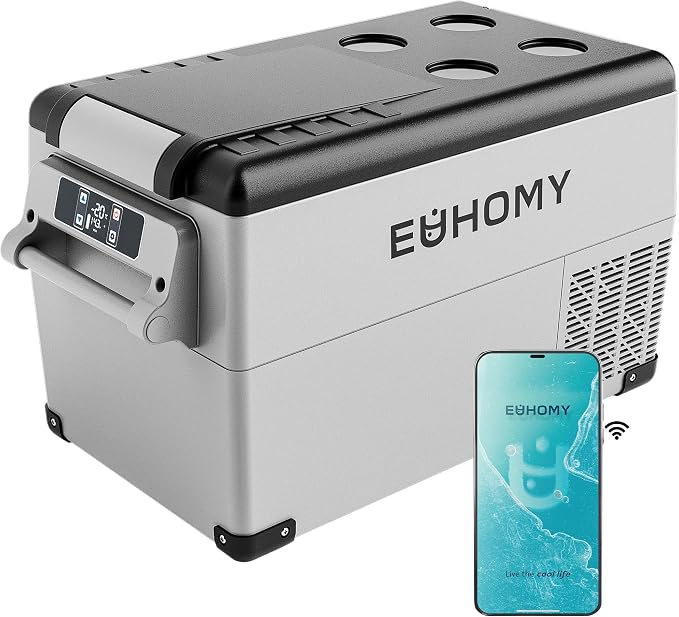 EUHOMY 12 Volt Refrigerator, 38QT Electric Cooler, 12V Fridge APP Control by EUHOMY