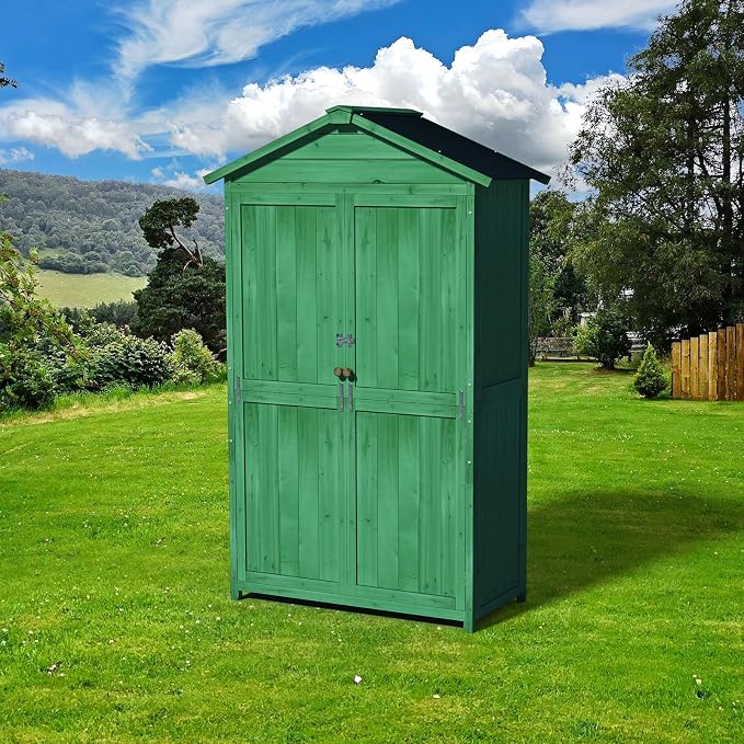 35.6" Outdoor Storage Shed, Wooden Shed - Image 4