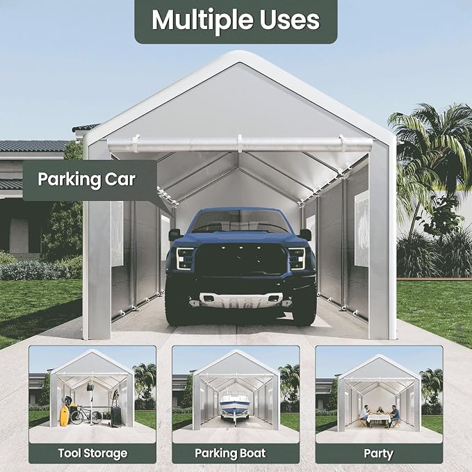 Carport 10x20 Ft, Heavy Duty Car Canopy - Image 7