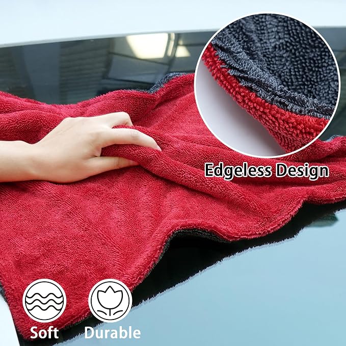 LIVOS 2 Pack Car Drying Towel, Premium Microfiber Towels - Image 4