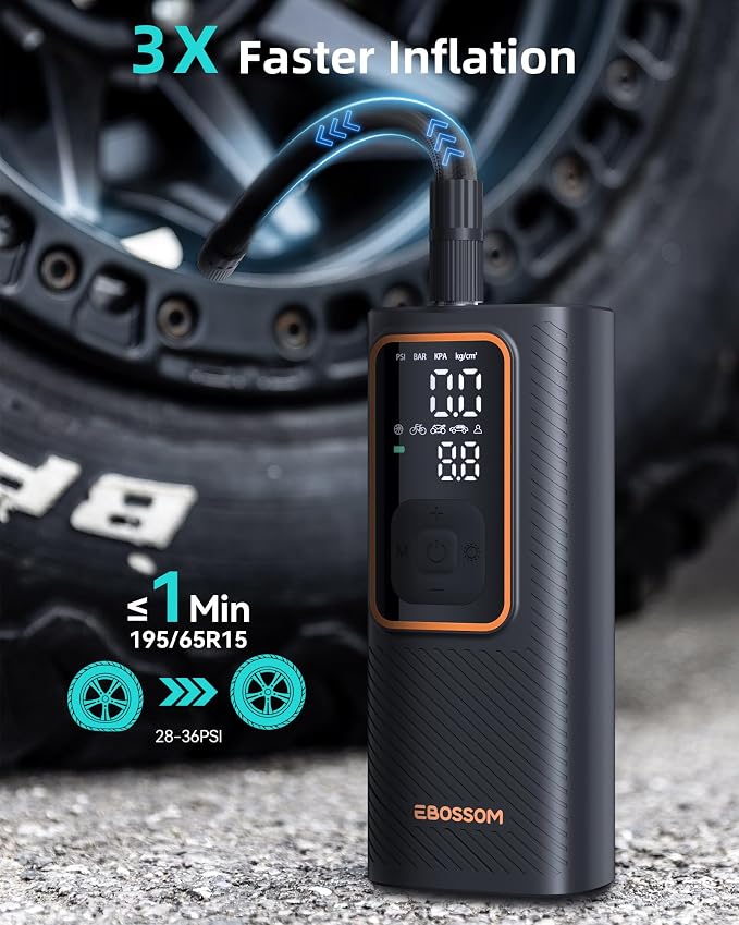 Tire Inflator Portable Air Compressor, Car Air Pump - Image 5