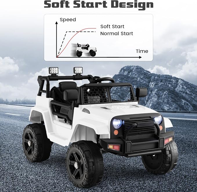 OLAKIDS Kids Ride On Truck, 12V Electric Vehicle Jeep Car - Image 8