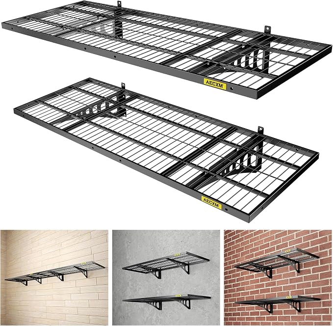 1.64x4ft 2Pack Wire Shelving Unit Heavy Duty Garage Storage Shelves Wall by AECXM