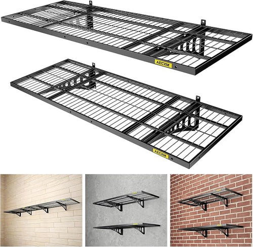 1.64x4ft 2Pack Wire Shelving Unit Heavy Duty Garage Storage Shelves Wall by AECXM