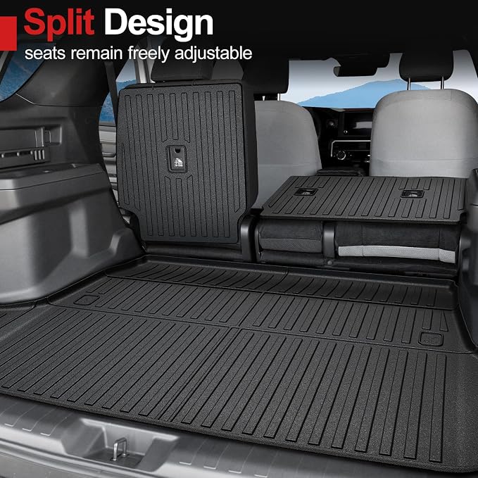 Cargo Liner & Backrest mat for 2025 Toyota 4Runner Fuel 5-Seater, Full Coverage - Image 3