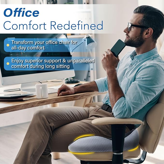 Car Seat Cushion, Ergonomic Memory Foam Car Cushion - Image 6