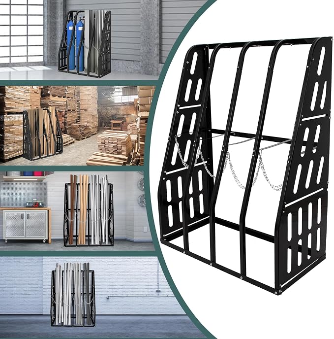 Vertical Bar Rack 1500 LB Capacity, 4 Bays Storage Rack 47" W x 24" D x 60" H - Image 7