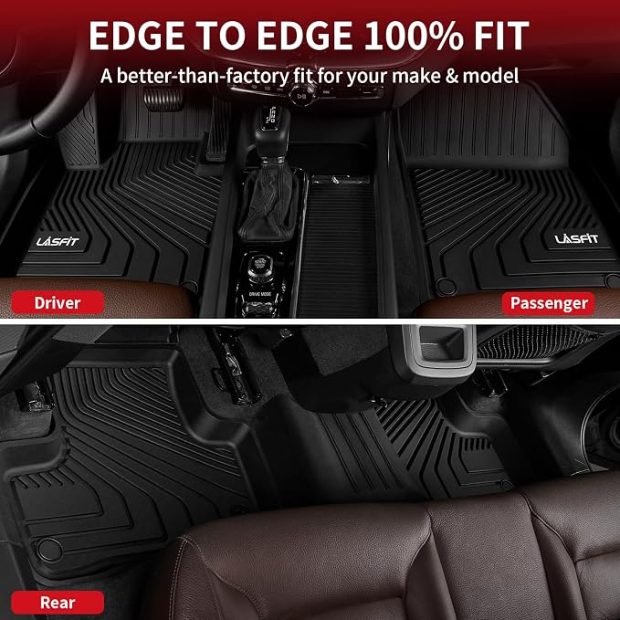 LASFIT Floor Mats for Volvo XC60 2018-2026, All Weather Floor Liner TPE Custom - Image 3