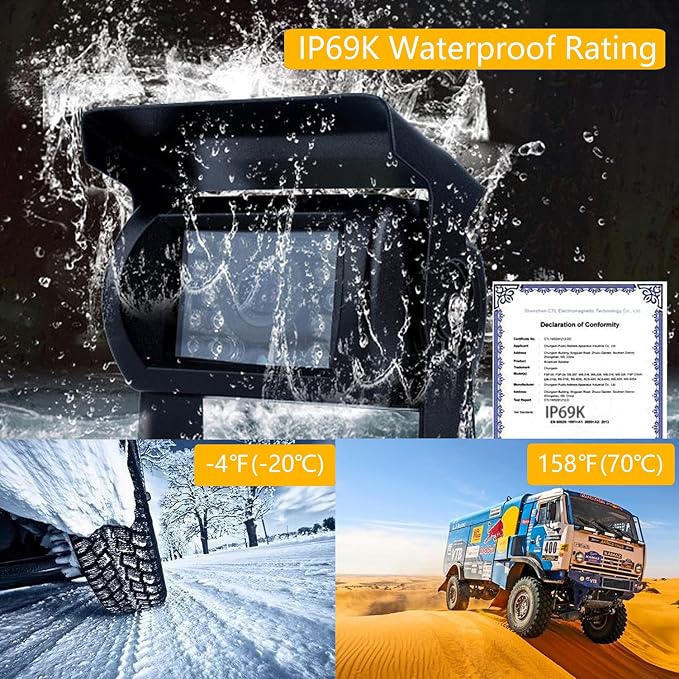 Wireless Backup Camera for Trucks VMW7 high Definition 1080P 7” IPS Monitor - Image 7