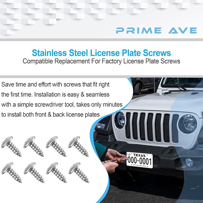 Stainless Steel License Plate Screws - Image 4
