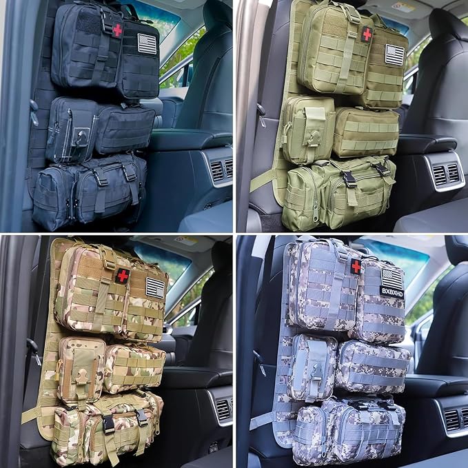 Universal Tactical Seat ​Back Organizer Vehicle Molle Panel Organizer Storage - Image 5