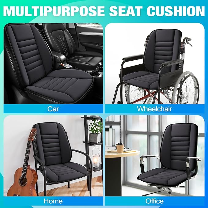 MYFAMIREA Car Seat Cushion and Back Support Pillow 1.2'' Thick Memory Foam Desk - Image 5