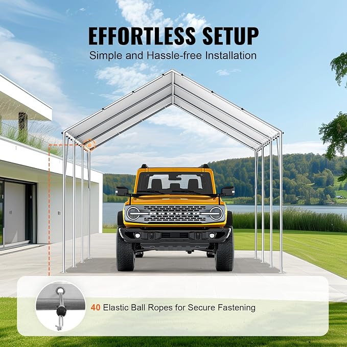 VEVOR 10x20' Canopy Replacement Cover Heavy Duty, Carport Garage Top Tent - Image 6