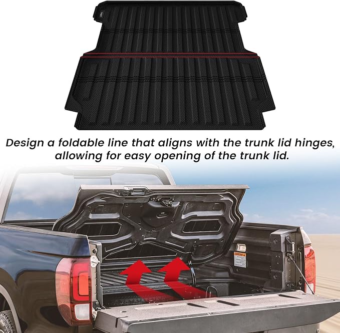 LASFIT Truck Bed Mat for Honda Ridgeline 2025 2024 2023 2022 2021 2020 2019 - Image 5