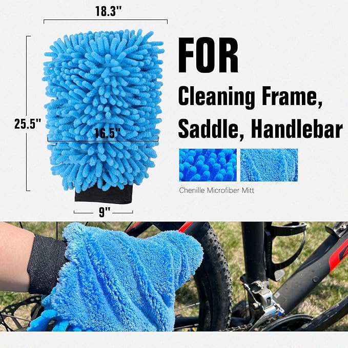 BWSHLF Bike Cleaning Kit with 1 Storage Bag, 5 Brushes - Image 6