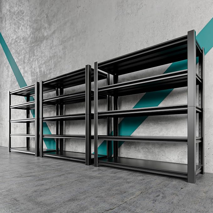 76" H x 60" W x 24" D 5-Tier Heavy Duty Garage Shelving Unit, 3000 LBS Capacity by Nexvrtau