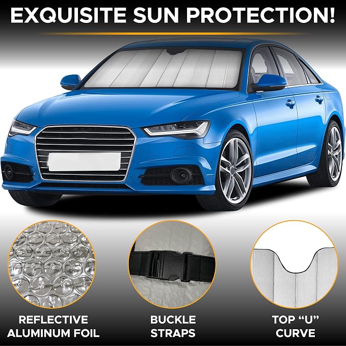 EcoNour Accordion Car Windshield Sun Shade | Foldable Car Window Shades - Image 5