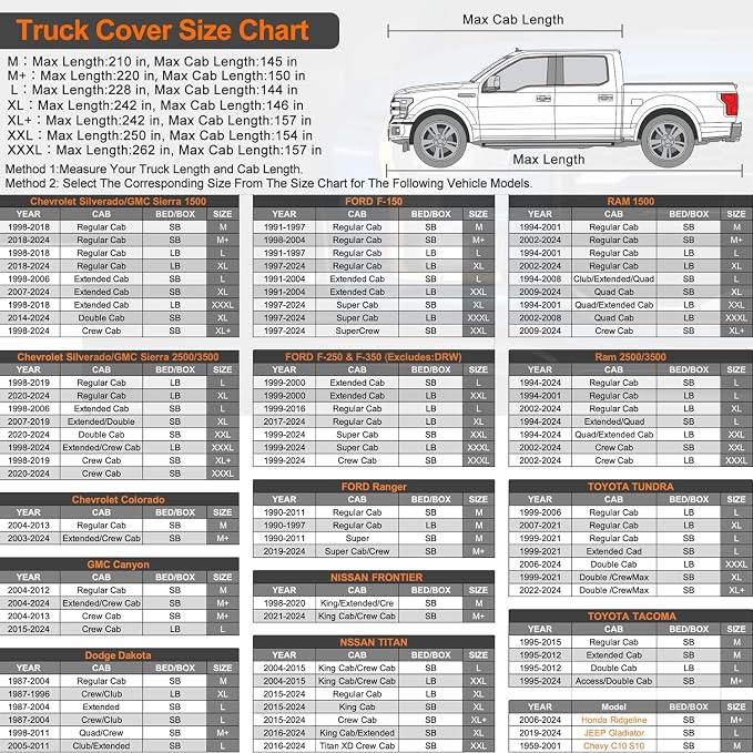 Kayme 6 Layers Truck Cover Waterproof All Weather, Heavy Duty Outdoor Pickup - Image 5