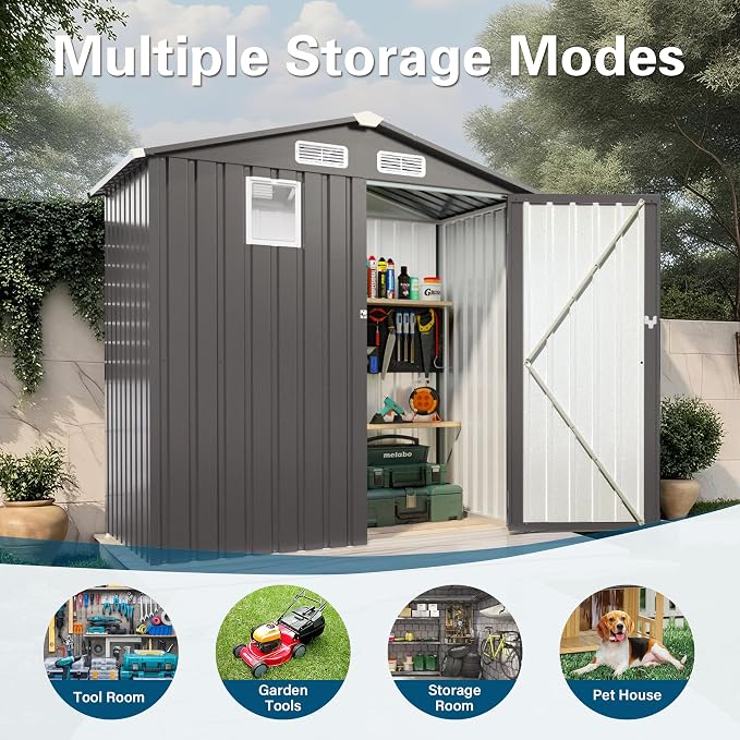 6X3.5 FT Outdoor Storage Shed - Image 7