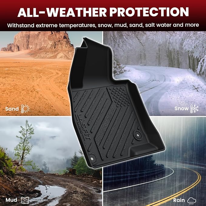 LASFIT Floor Mats & Cargo Mat for Mazda 3 2018 2017 2016 2015 2014 All Weather - Image 7