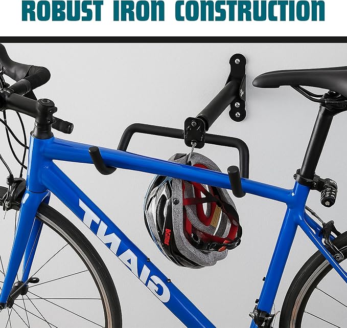 Bike Wall Mount, 1 Pack Bike Hanger, Foldable Bicycle Storage Horizontal Rack - Image 7
