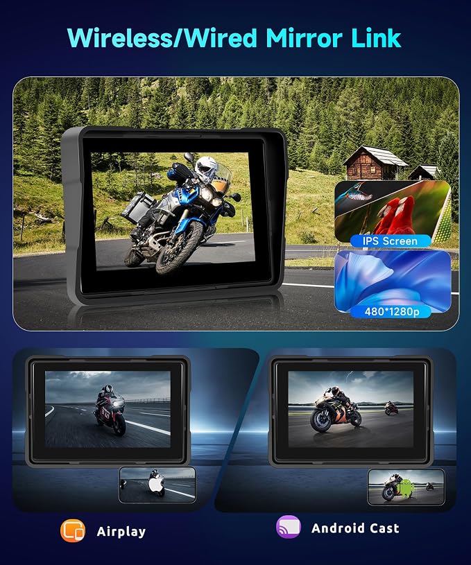 HD IPS Touch Screen Portable Wireless Apple Carplay Screen - Image 5