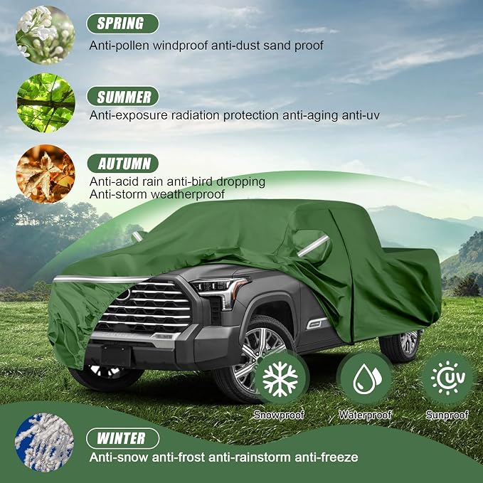 BOSSTONE Car Cover Custom Fit for Toyota Tundra Truck 1999-2021 Double Cab - Image 7