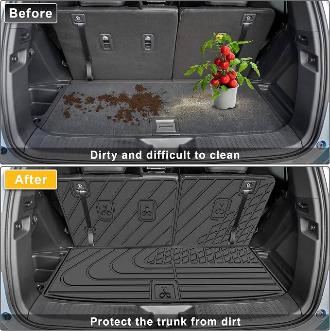 2025 Pilot Floor Mats & Cargo Liner & Backrest Mat Fit - Image 3