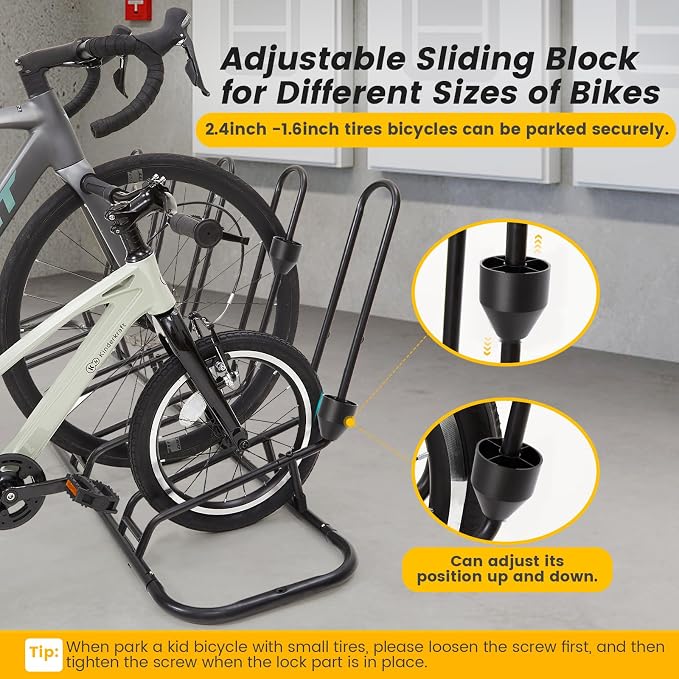 Floor Bike Rack for 5 Bikes, Safeguard Disc Brakes & Derailleurs Design - Image 4