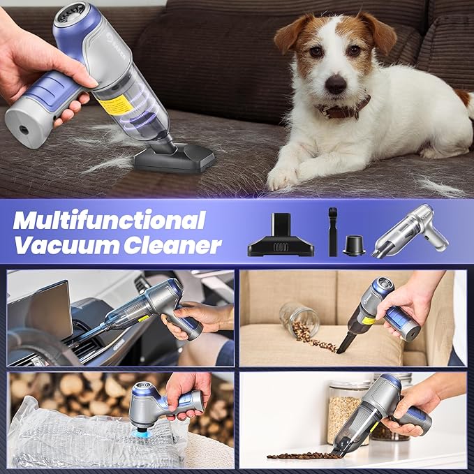 Saker Car Vacuum Portable Cordless 15000PA, 3 in 1 Handheld Vacuum - Image 3