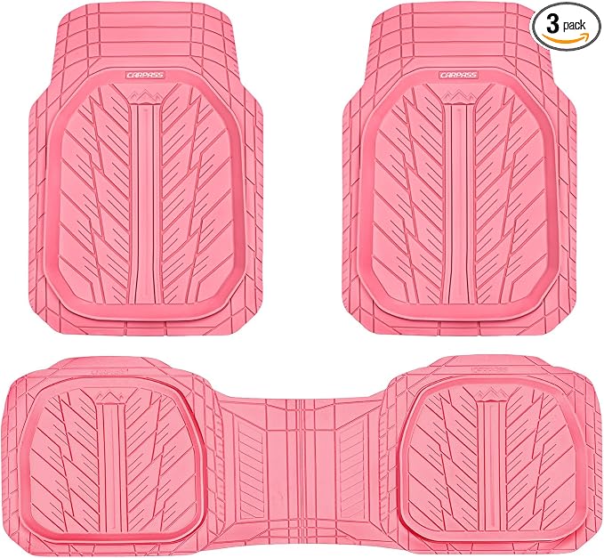 CAR PASS DeepDish Pink Floor Mats by CARPASS
