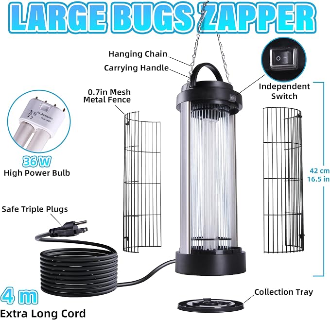 Large Size Bug Zapper Outdoor for 1/2 Acres - Image 6