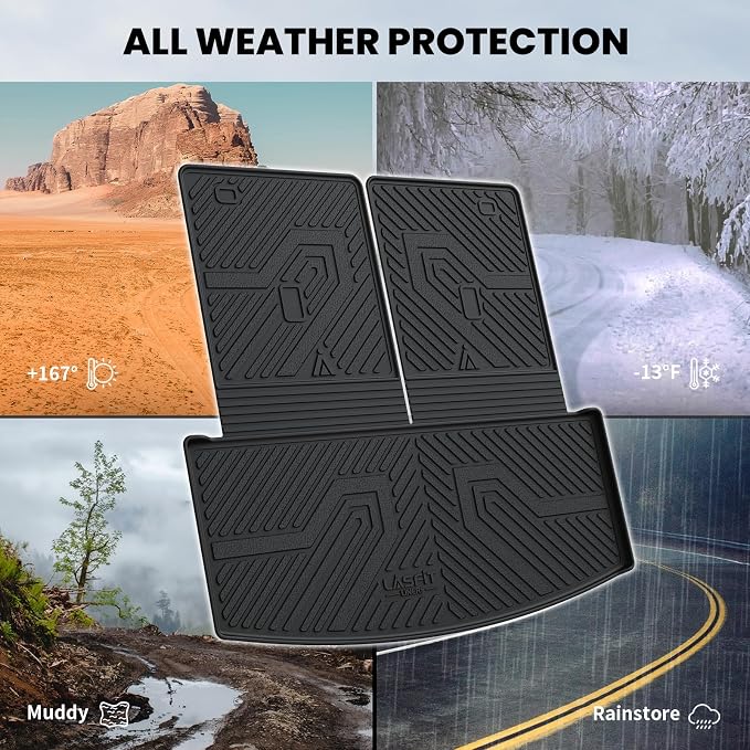 LASFIT Trunk & Backrest Mat for Ford Explorer 2020-2025, Custom Fit All Weather - Image 8