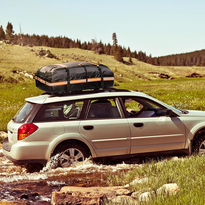 Kingfun Car Rooftop Cargo Carrier – Waterproof 15 Cubic Feet Car Roof Bag Fit - Image 8