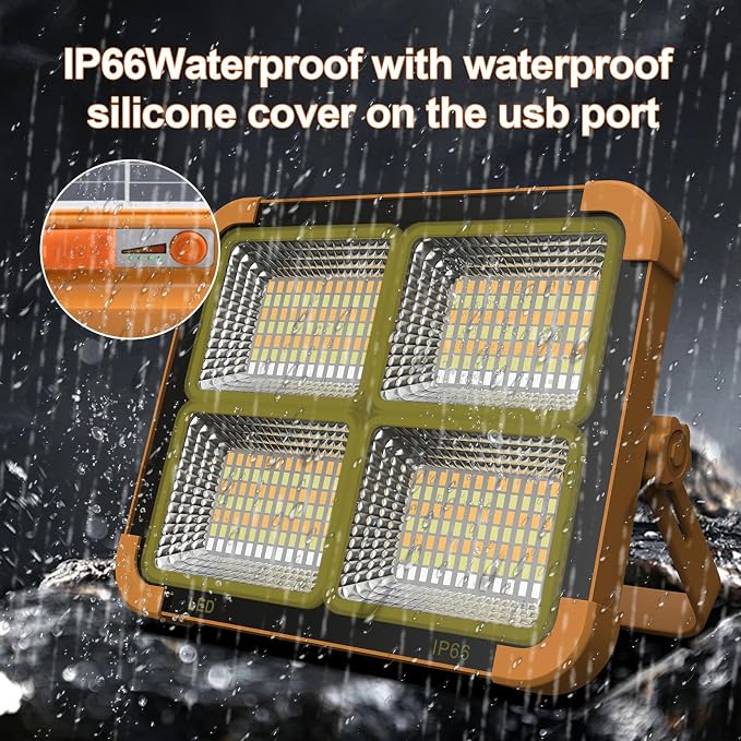 Portable LED Work Solar Light 100W 16500mAh 10000 LM - Image 4