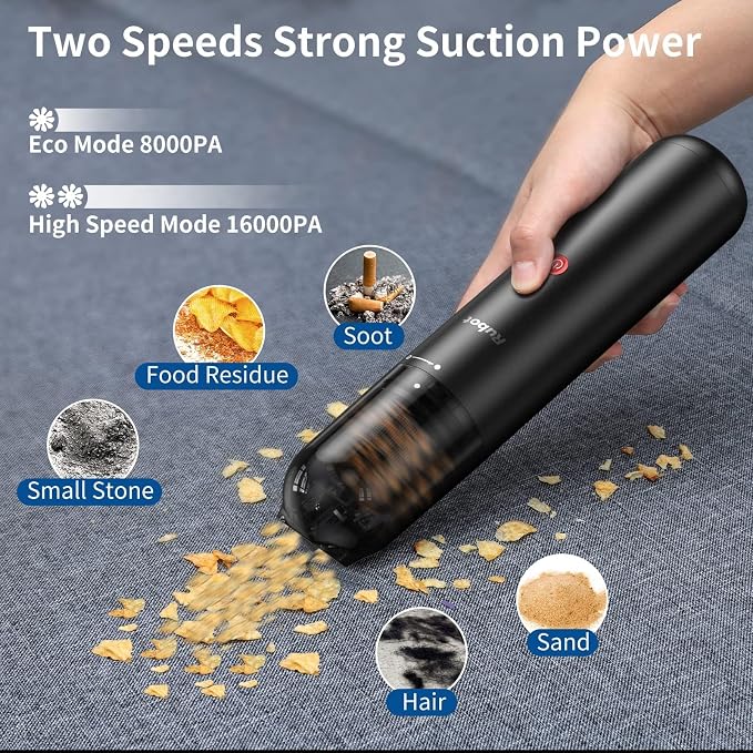 RUBOT Handheld Vacuum Cleaner, 16000PA Powerful Suction Car Vacuum Protable - Image 2