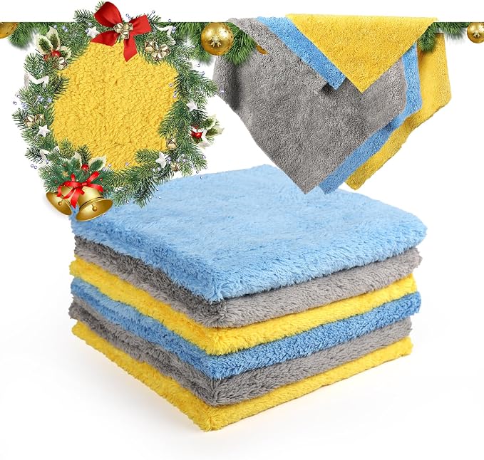 Microfiber Towel for Car Cleaning, Cleaning Supplies Upgraded 450gsm Ultra-Thick - Image 9