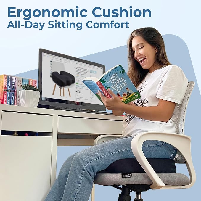 5 STARS UNITED Seat Cushion for Tailbone Pain Relief – Memory Foam Lifting - Image 2