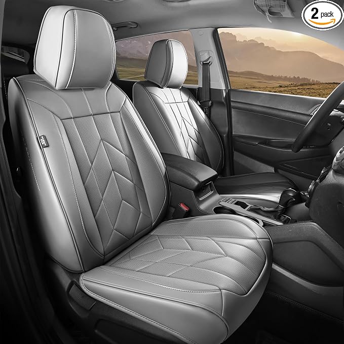 Grey Car Seat Covers Full Set by FREESOO