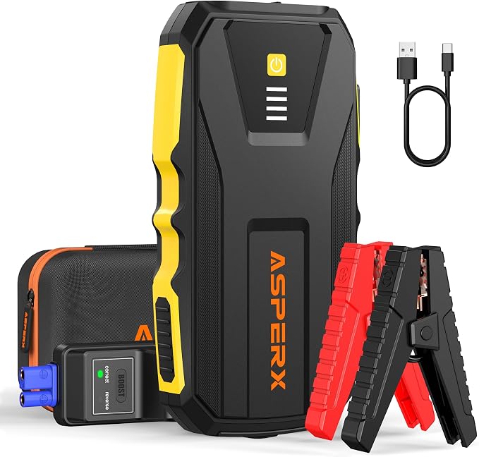 ASPERX 3000A Jump Starter for Car Battery, 12V Portable Jump Box by AsperX