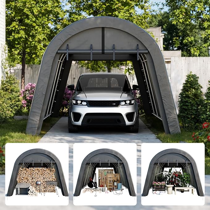 Portable Garage, Carport Canopy 12x20 FT Heavy Duty Car Port - Image 7