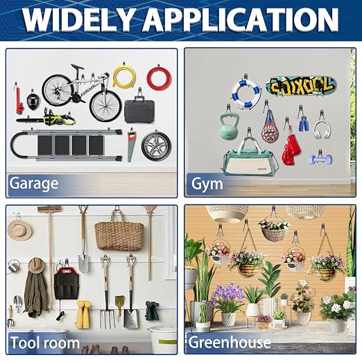 3-H Garage Wall Hooks 14 Pack, Garage Hooks Heavy Duty - Image 4