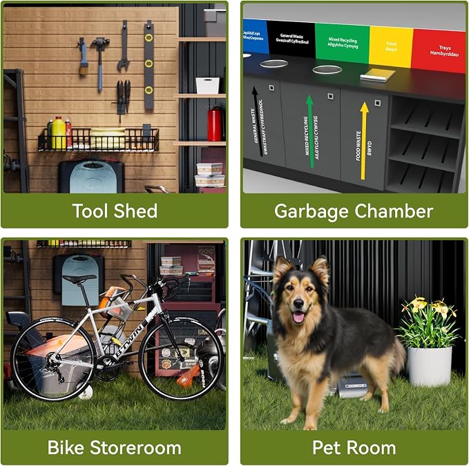 COMHOMA Shed Outdoor Storage Shed Metal, Lockable Doors Tool Sheds - Image 6