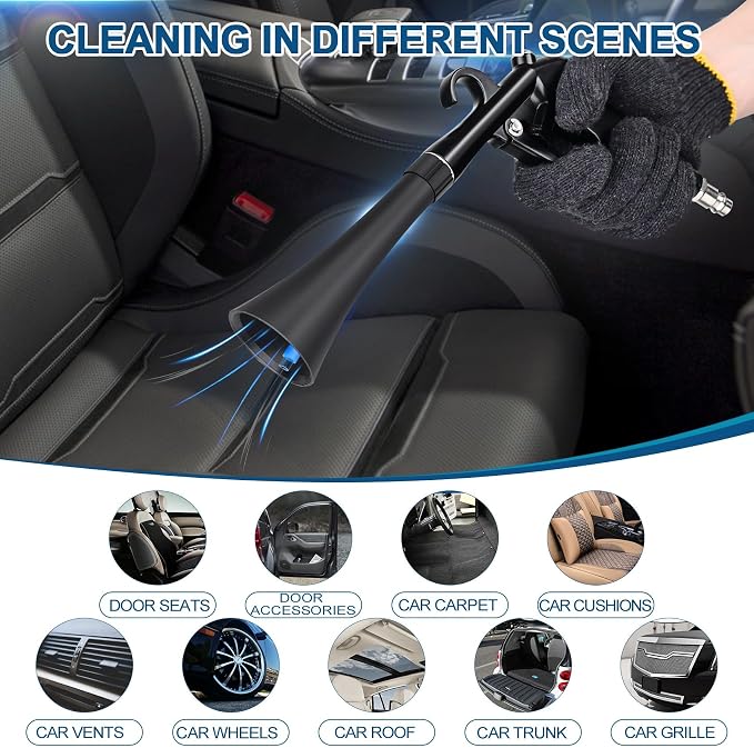 Car Cleaning Gun Detailing Interior Dryer Air Blow Gun, High Pressure Blower Gun - Image 6