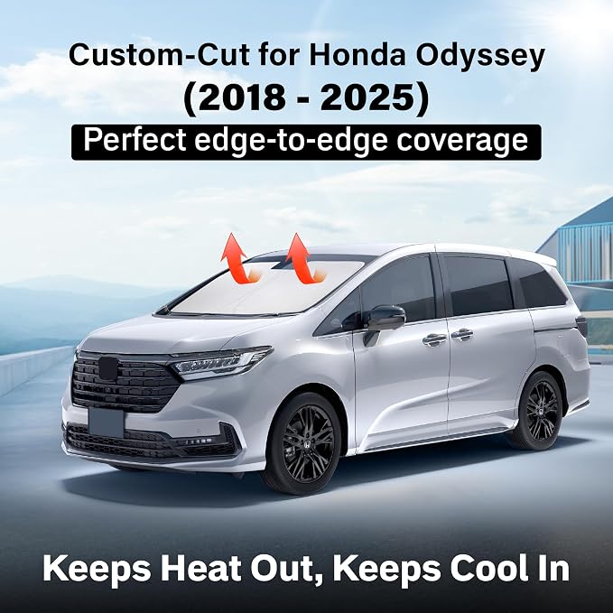 Econour Windshield Sun Shade for 2018-2025 2026 Honda Odyssey Accessories LX - Image 2
