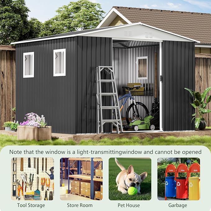 12x10 FT Outdoor Storage Shed - Image 5