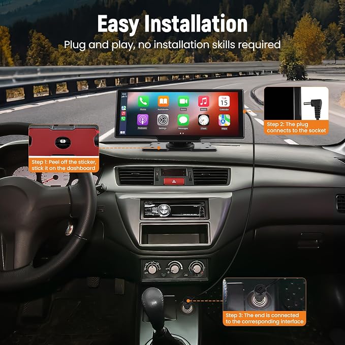 maXpeedingrods Car Stereo with Apple CarPlay & Android Auto, 10.26" Portable - Image 6